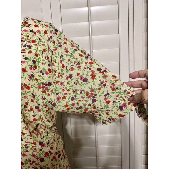 Faithfull The Brand Marianne Bastille Size L Floral Mini Dress Boho Feminine - Picture 4 of 10